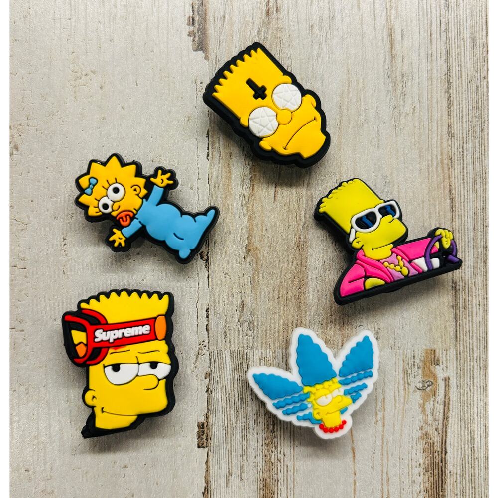Copied - Lot of 5 Simpsons Bart Croc Charms Jibbitz